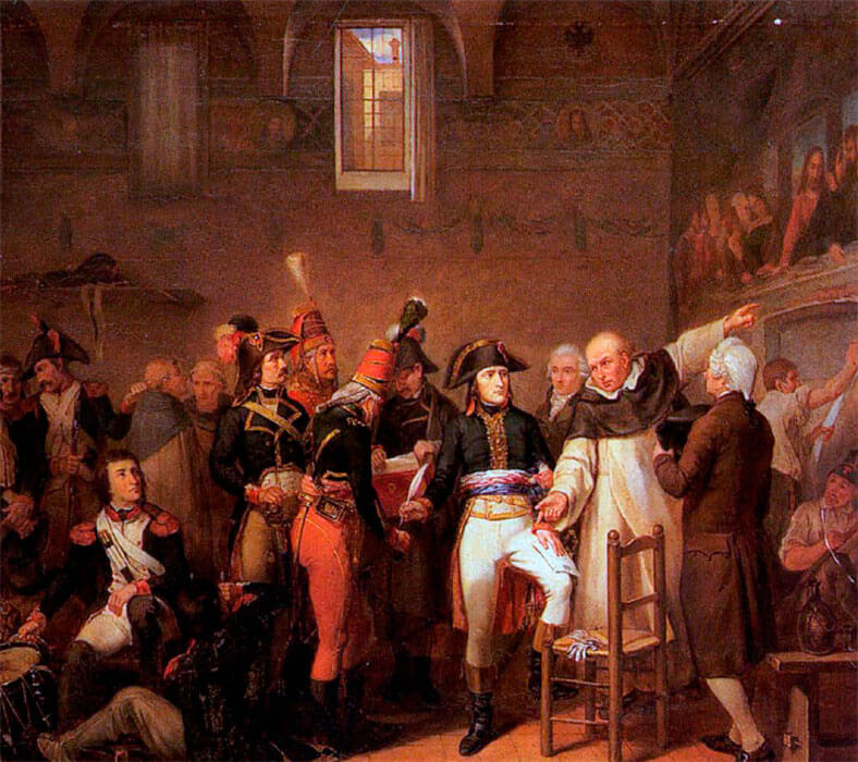 Наполеон отдает приказ отреставрировать шедевр Леонардо да Винчи «Тайная вечеря» Наполеон