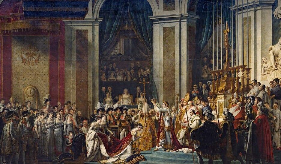 Коронация Наполеона. Худоник Жак-Луи Давид, 1805-1808 годы. Коронация Наполеона