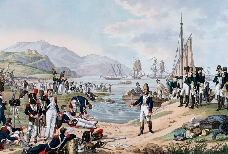 Высадка Наполеона после изгнания На острове Эльба, начало Ста дней Наполеон