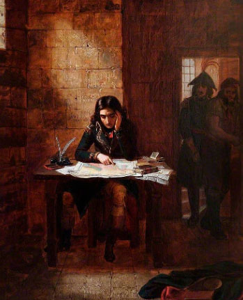 Наполеон в тюрьме Ниццы в 1794 году. Художник Эдвард Мэтью Уорд Наполеон в тюрьме Ниццы в 1794 году