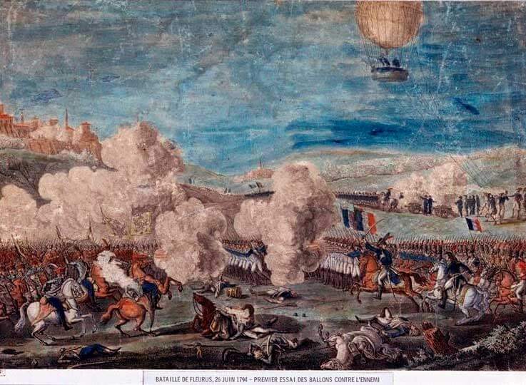 Аэростьеры во время сражения воздухоплаватели