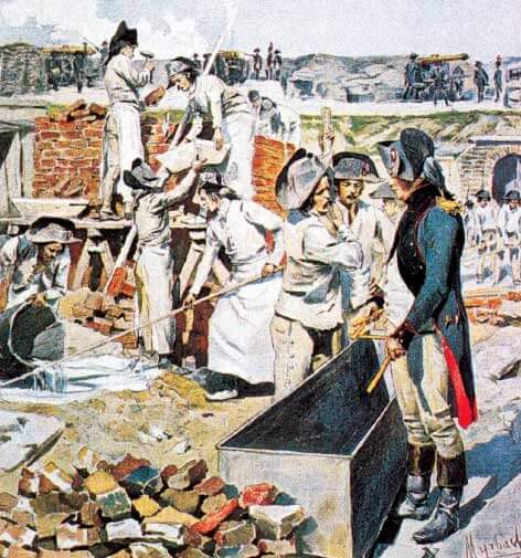 Строительство печи рабочими-воздухоплавателями воздухоплаватели