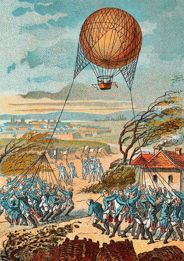 Аэростьеры при осаде Майнца воздухоплаватели